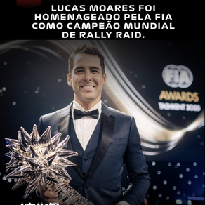Lucas Moares foi homenageado pela FIA como campeão mundialde Rally Raid.