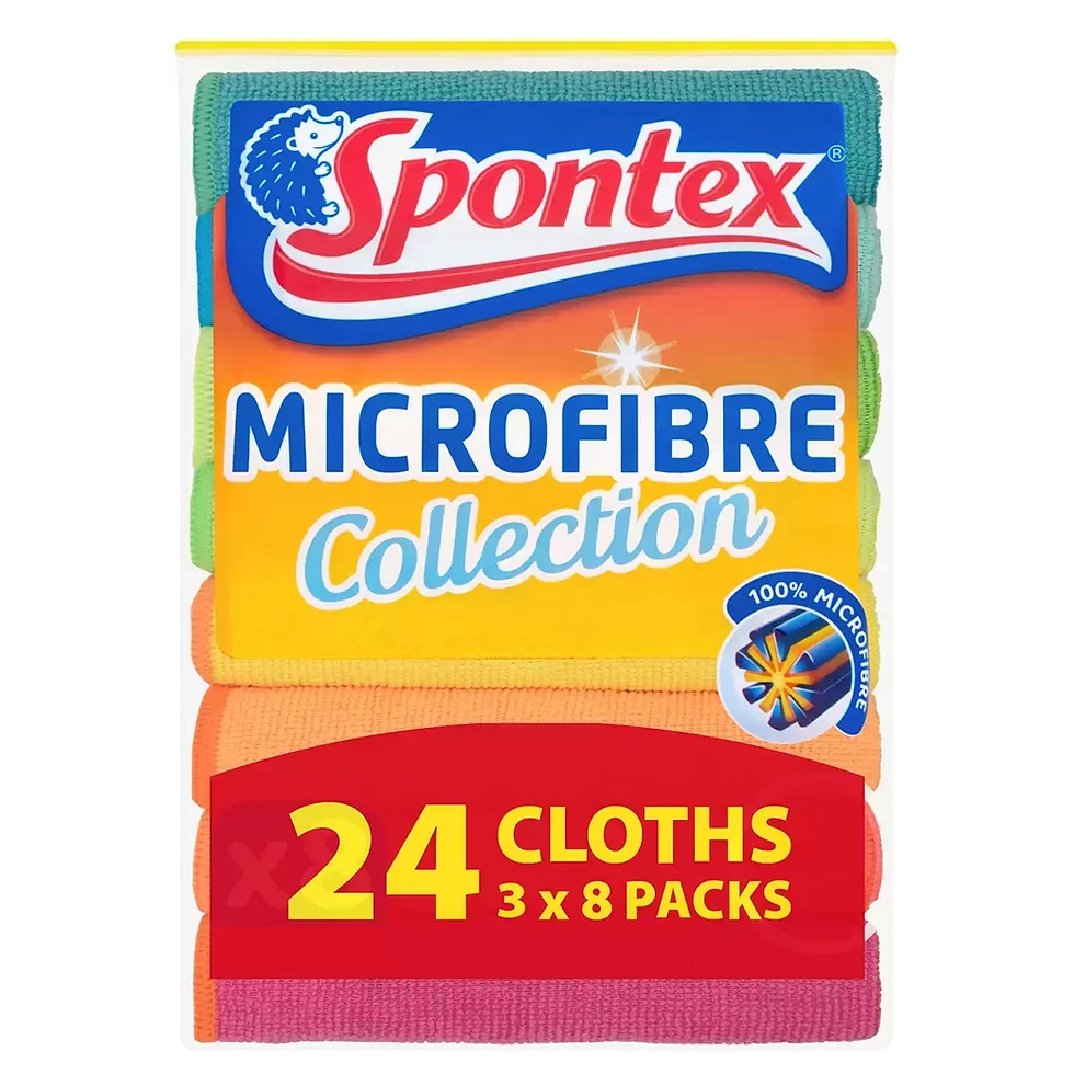 Thumbnail: Spontex Microfibre Cloths, 24 Pack