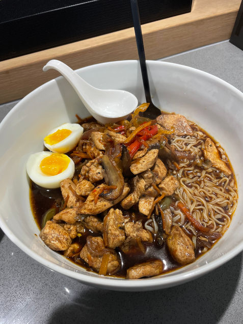 5 Spice Chicken Shoyu Ramen with Boiled Egg