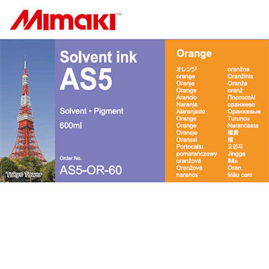 Mimaki AS5 - Solvent Orange Ink (600ml)