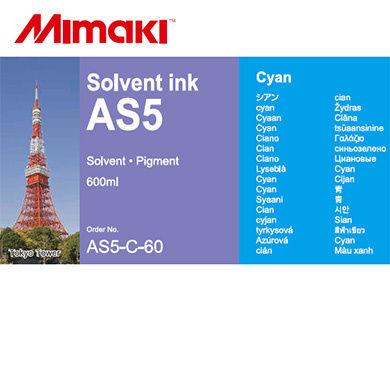 Mimaki AS5 - Solvent Cyan Ink (600ml)