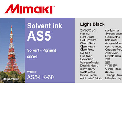 Mimaki AS5 - Solvent Light Black Ink (600ml)
