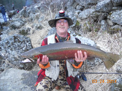 Steelhead caught on steelhead beads