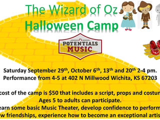 Oz camp will begin September 29th. Contact me at
(316) 992-3467 or email me for more inf