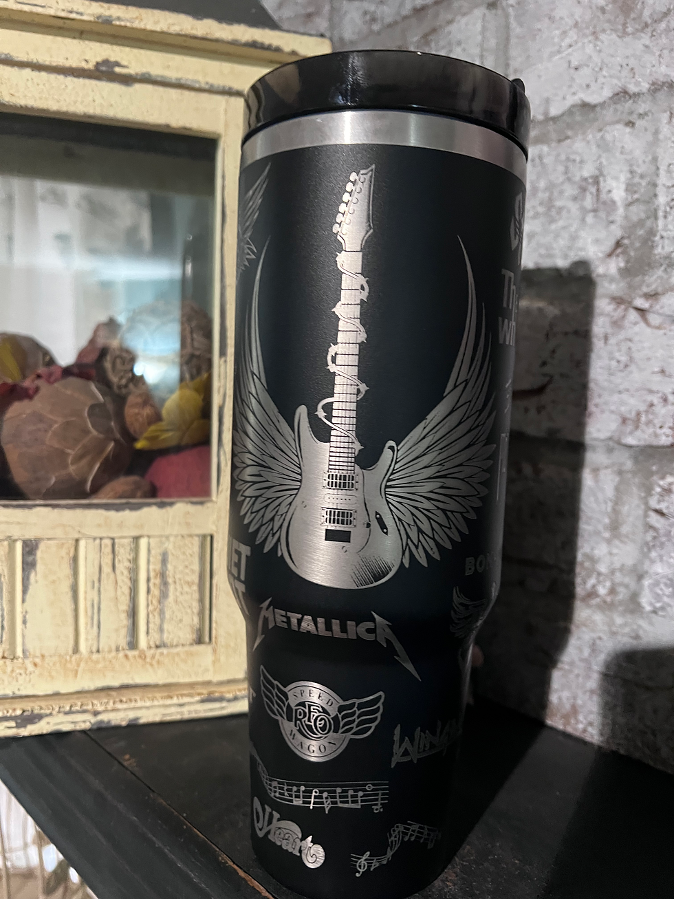 40oz Rock and Roll tumbler