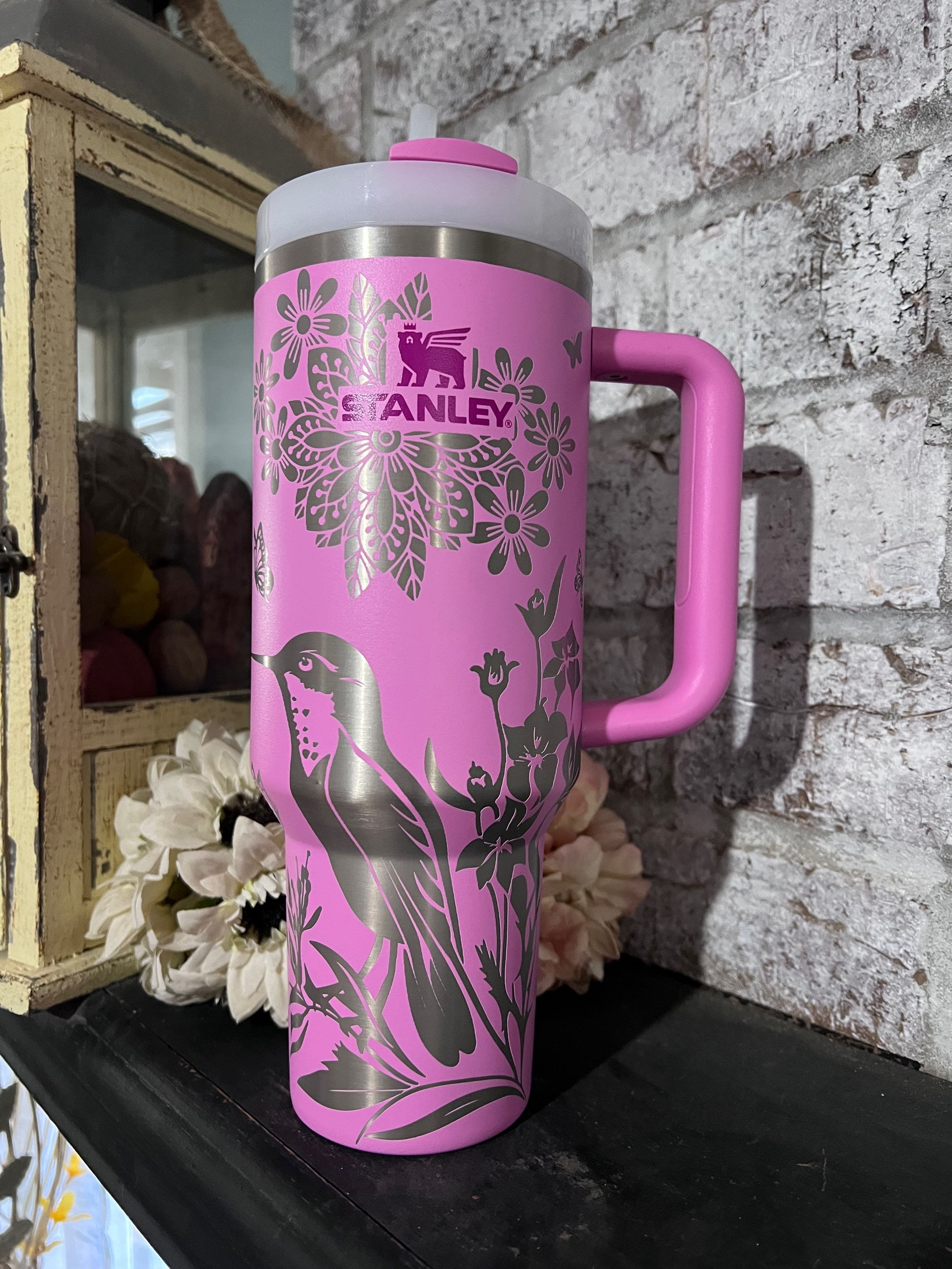 40oz Stanley Peony Birds and Sunflower