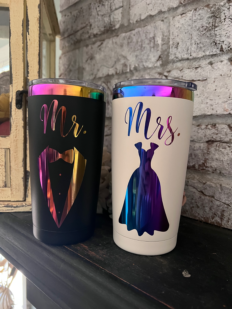 Thumbnail: 20oz Engraved Wedding tumblers 
