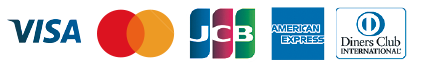 VISA mastercard JCB AMERICAN EXPRESS Diners Clubのロゴマーク