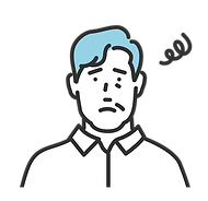 悩んでいる男性