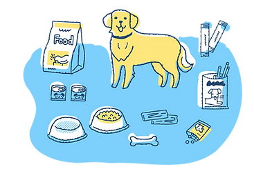 大型犬とフード