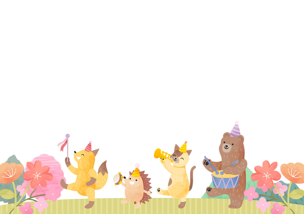 楽器を持った動物たちのイラスト