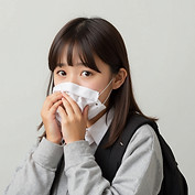 マスクをしている女の子