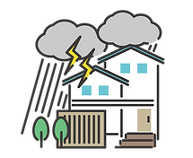 台風で屋根に 被害を受けた