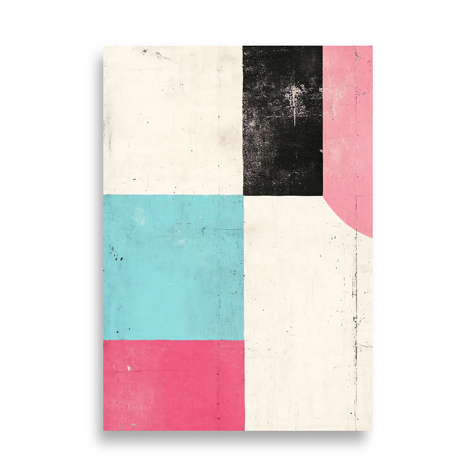 Pastel Geometric Composition – Modern Abstract Art