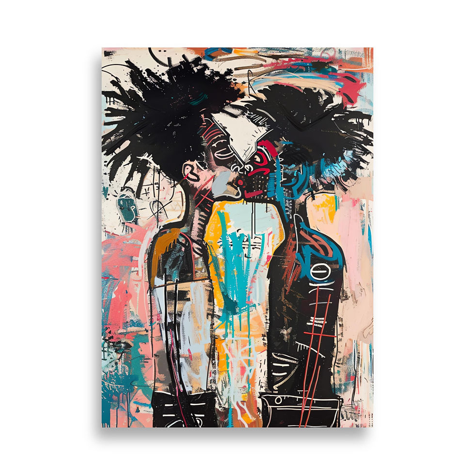 Thumbnail: Jean-Michel Basquiat-Inspired Male Figures Kissing