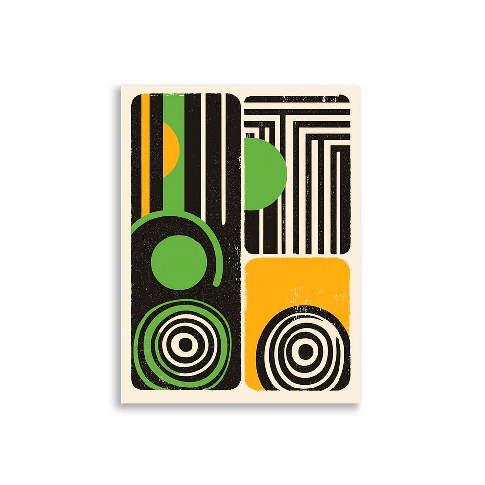 Thumbnail: Mid-Century Modern Geometric Art – Bold Abstract Print