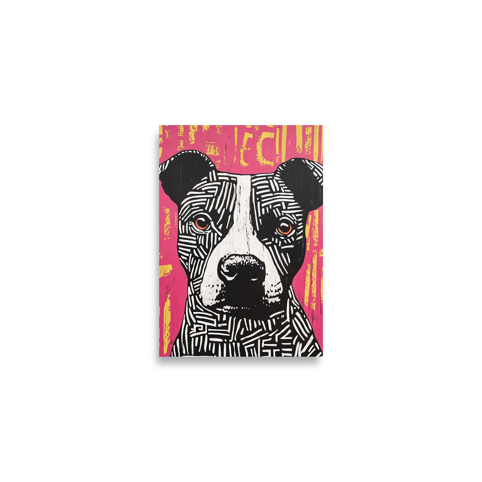 Thumbnail: Staffie in Keith Haring-Inspired Pop Art Design