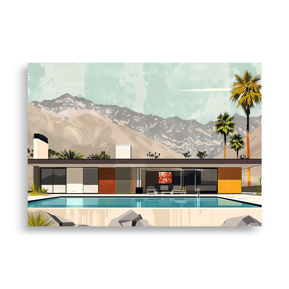 Mid-Century Modern Dream Home with Poolside Elegance