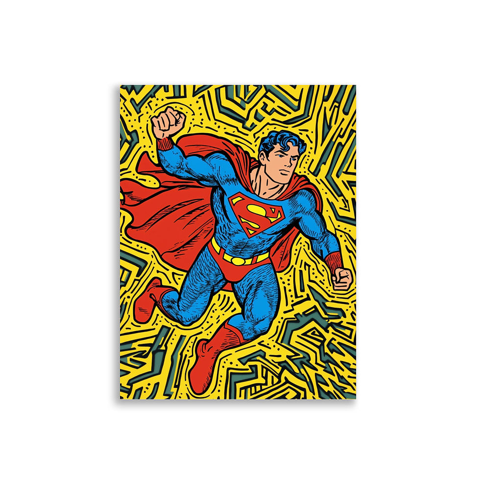 Thumbnail: Bold Superman in Keith Haring-Inspired Pop Art Style