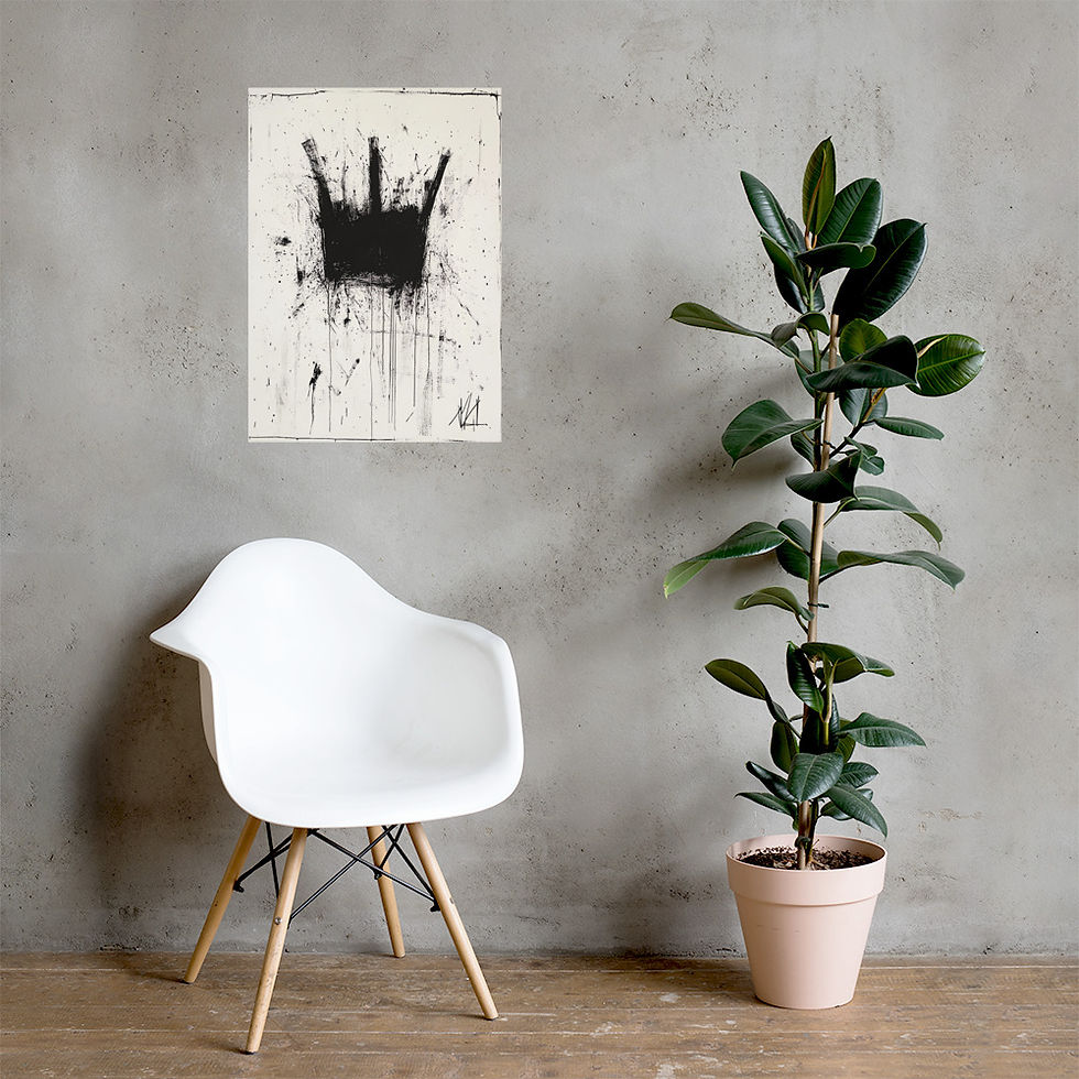 Thumbnail: Jean-Michel Basquiat-Inspired Crown Artwork
