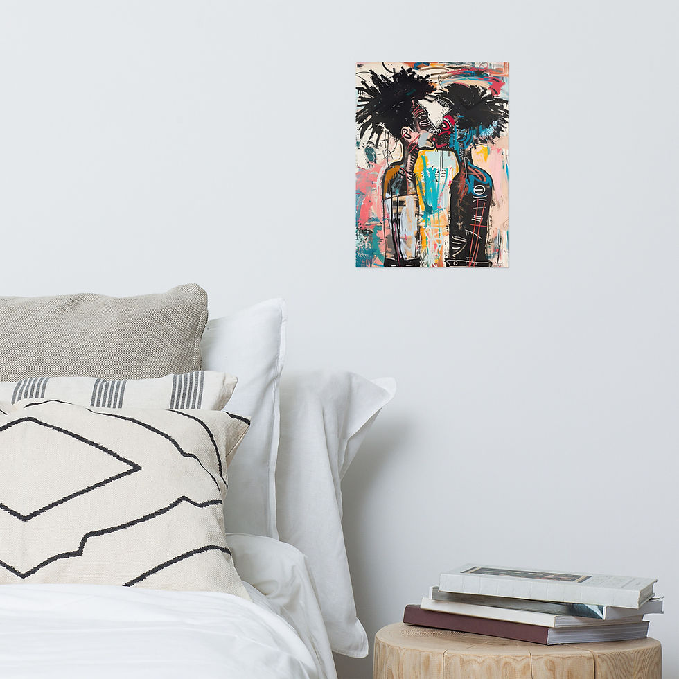 Thumbnail: Jean-Michel Basquiat-Inspired Male Figures Kissing
