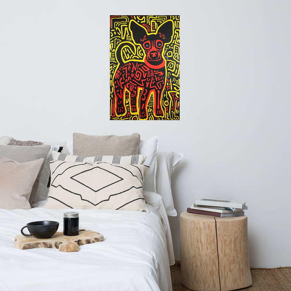 Thumbnail: Miniature Pinscher Artwork Keith Haring-Inspired