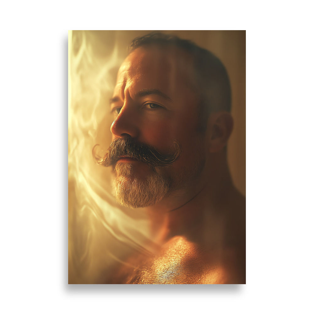 Bathhouse Elegance: Portrait of a Refined Gentleman