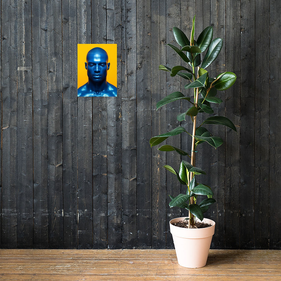 Thumbnail: The Blue Gaze – Bold and Radiant Portrait Art