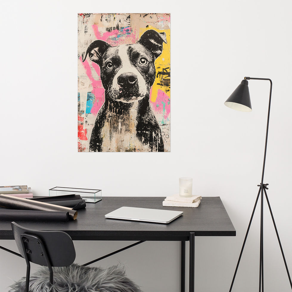 Thumbnail: Urban Staffie Portrait in Street Art Style