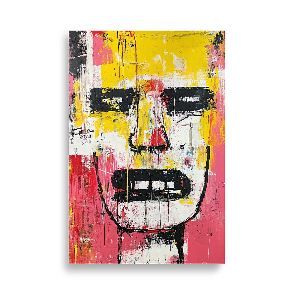 Thumbnail: Bold Basquiat-Inspired Abstract Portrait – Urban Art Expression