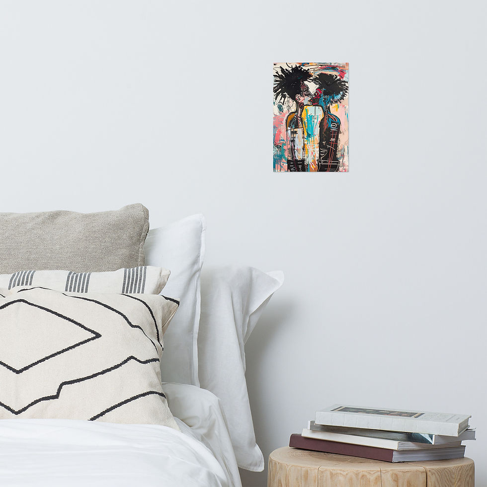 Thumbnail: Jean-Michel Basquiat-Inspired Male Figures Kissing