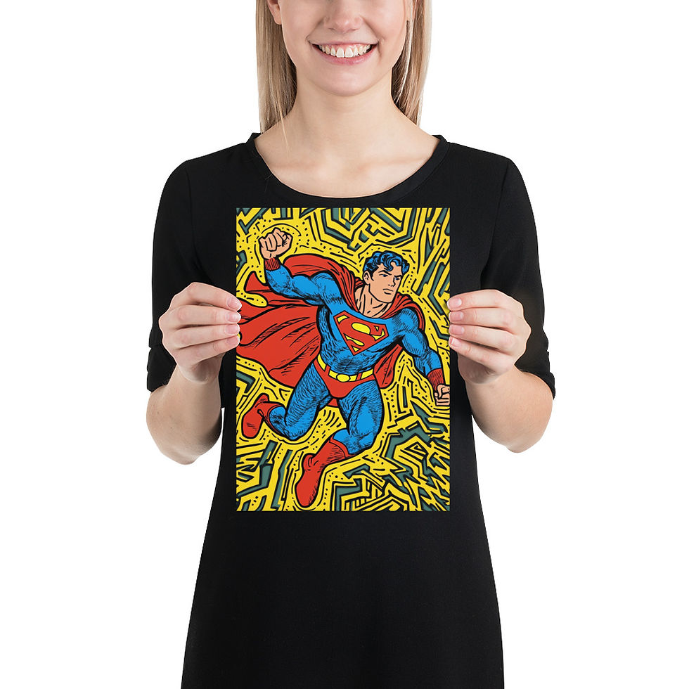 Thumbnail: Bold Superman in Keith Haring-Inspired Pop Art Style