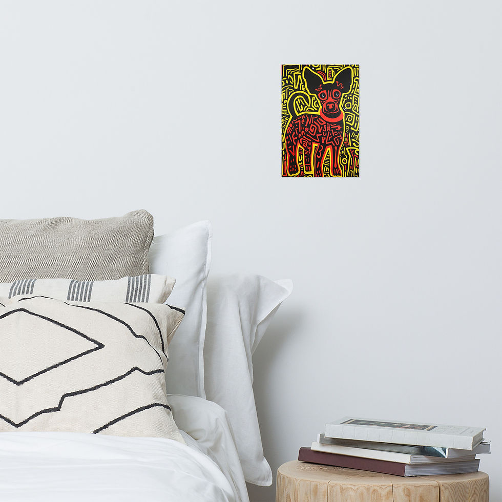 Thumbnail: Miniature Pinscher Artwork Keith Haring-Inspired