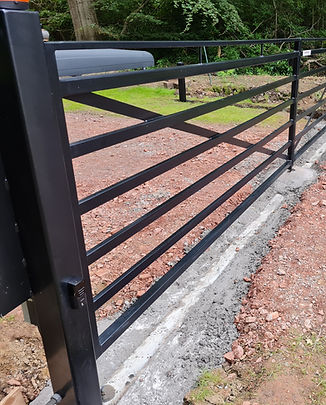 Black sliding gates