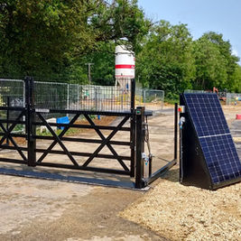 Black solar temporary gate
