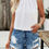 Thumbnail: Pleated Ruched High Neck Sleeveless Blouson Top