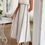 Thumbnail: Strip Contrast Binding Linen Blend Cami Dress