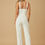 Thumbnail: Round Sleeveless Multi Crystal Jumpsuit           