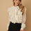 Thumbnail: Ruffle Micro Crystal Long Sleeve Blouse