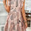 Thumbnail: Abstract Printed Round Neck Pockets A-line Dress