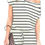Thumbnail: Striped Short Sleeve Drawstring Waist Romper