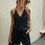 Thumbnail: Button Sleeveless Spaghetti Strap Cami Romper