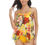 Thumbnail: Sleeveless Strappy Floral Print Split Swimsuit Set