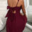 Thumbnail: Solid Sleeveless Fit Wide Strap A Line Dress