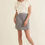Thumbnail: Banded Front Waist Pinstripe Mini Skirt
