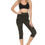 Thumbnail: Multi-color Print, Cropped Capri Leggings In A Fitted Style With A Banded Hi...