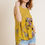 Thumbnail: Sleeveless Waffle Knit Round Neck Tank Top
