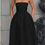 Thumbnail: A Line Strapless Jacquard Satin Embroidery Dress