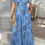 Thumbnail: Allover Print V Neck Tie Waist Pockets Jumpsuit