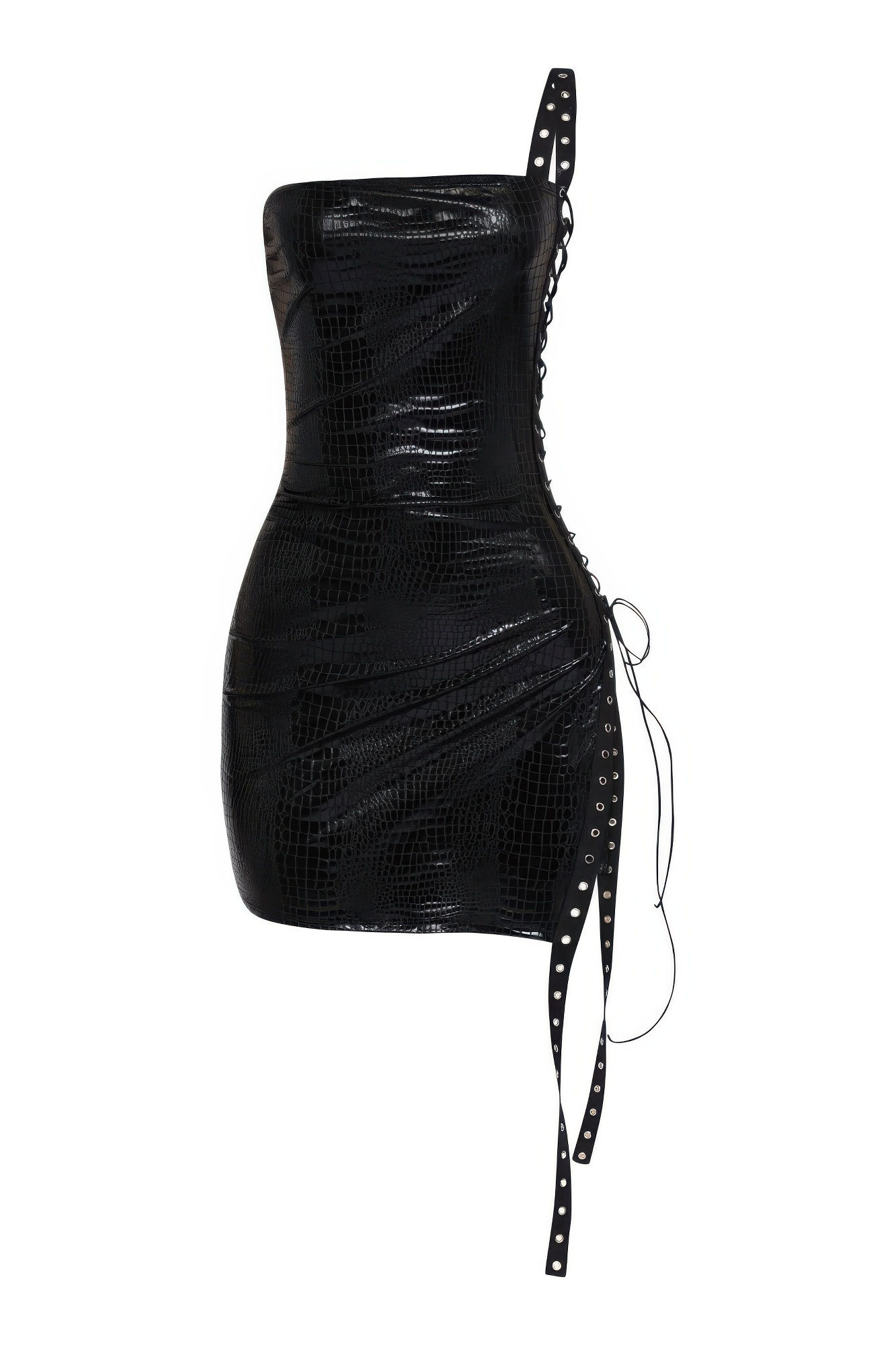 Side Open Lace Up Tube Dress
